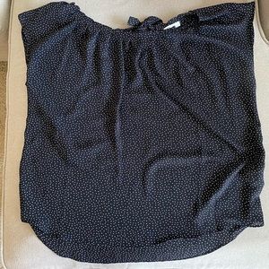 Navy blue LC Lauren Conrad tie back blouse